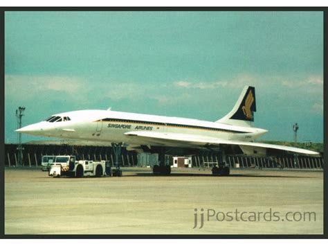 Postcard - Singapore Airlines, Concorde - jjpostcards.com