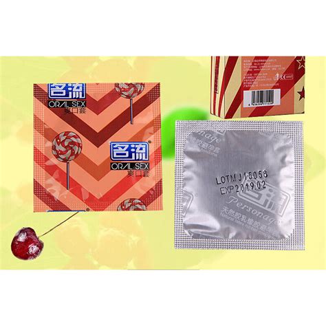 Pcs Oral Sex Condoms Cherry Flavor Latex Condones Sleeve Blowjob