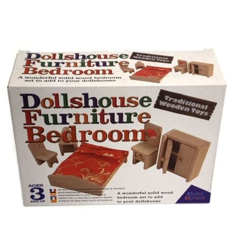 Wooden Dollhouse Furniture-Bedroom ⋆ BrainySparks