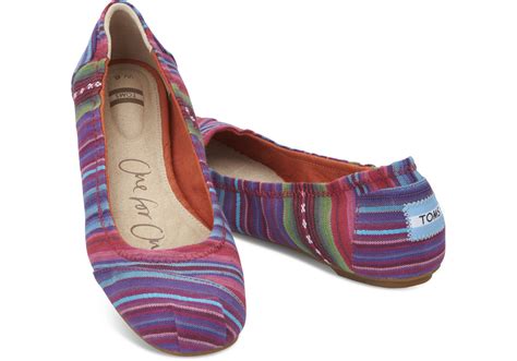 Lyst - TOMS Woven Stripes Womens Ballet Flats