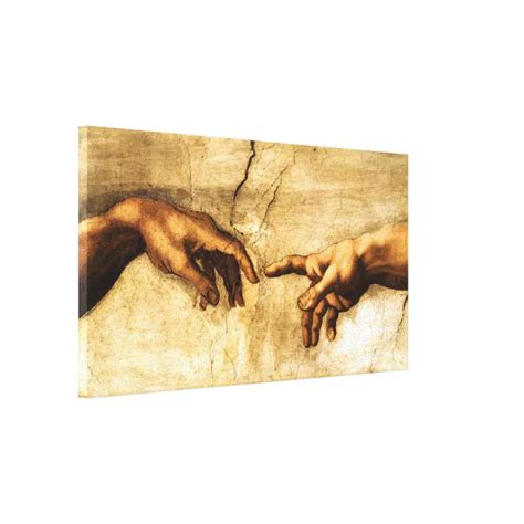 Creation of Adam. God's hand. Michelangelo Canvas Print | Zazzle