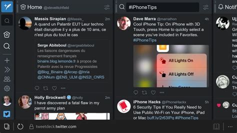 Experimenting With Tweetdeck In Edge Under W10m