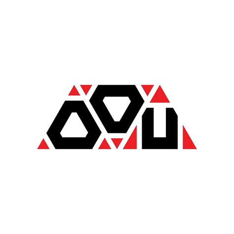 OOU triangle letter logo design with triangle shape. OOU triangle logo ...