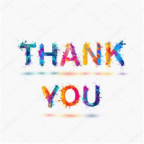 Thank You Splash Paint Stock Vector Ukususha