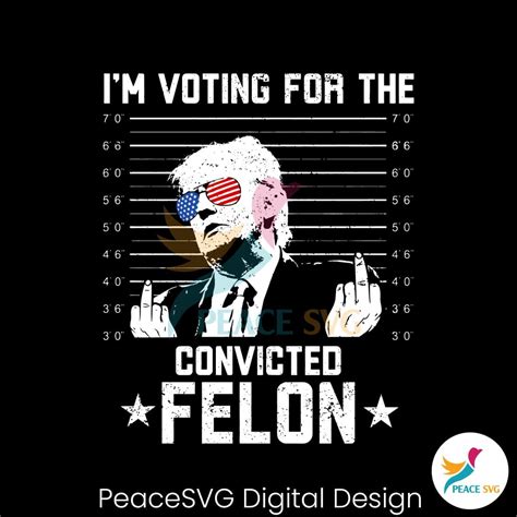 Im Voting For The Convicted Felon Trump Mugshot SVG PeaceSVG