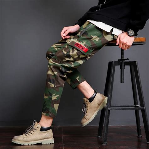 Pants Male Camo Jogger Casual Plus Size Cotton Trousers Multi Pocket