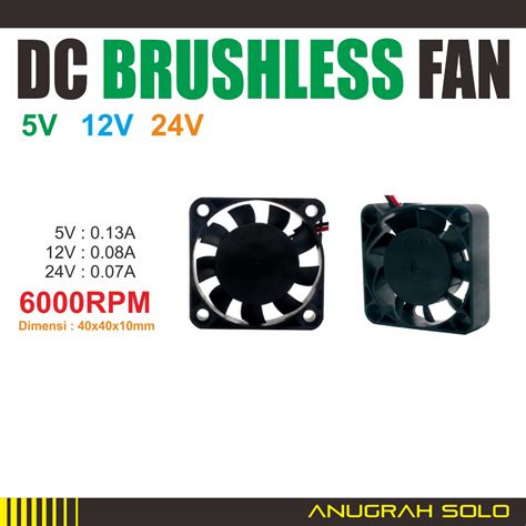 Jual KIPAS DC 4X4 CM DC BRUSHLESS FAN 5V 12V 24V KIPAS PENDINGIN 4010