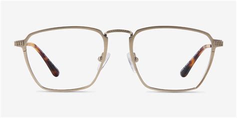 Astronomy Square Matte Gold Full Rim Eyeglasses Eyebuydirect Canada