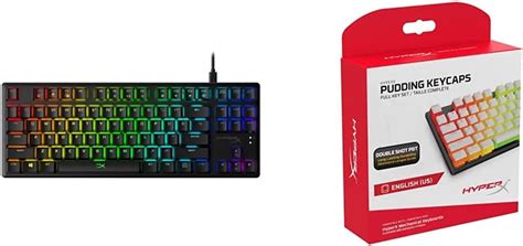 Amazon.com: HyperX Pudding Keycaps - White Alloy Origins Core Gaming Keyboard - Aqua Switch ...