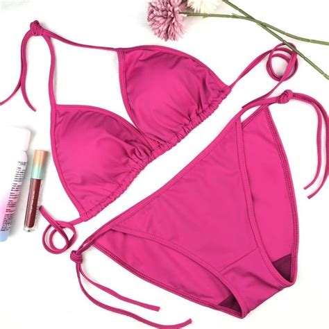 Jual KAI PINK COLOR Bikini Set Bikini Pantai Baju Renang Shopee