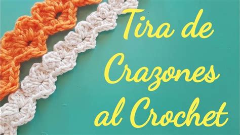 Tira De Corazones Al Crochet Super Facil Croch Corazones Tejidos