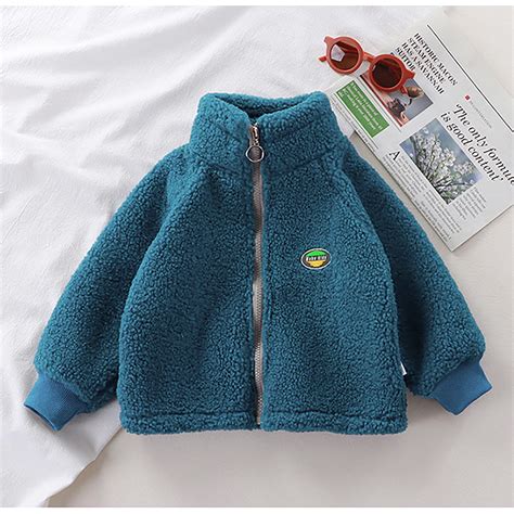 Baby Newborn Fleece Warm Jacket Cute Cartoon Printed Solid Long Sleeve