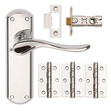 Excel Sigma Lever On Backplate Internal Door Handle Pack Polished