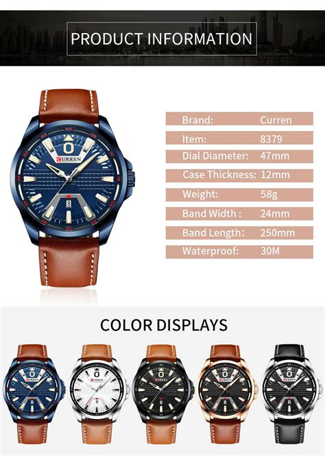 CURREN Quartz Watch Men S Business Calendar Watch Casual Leather Watch