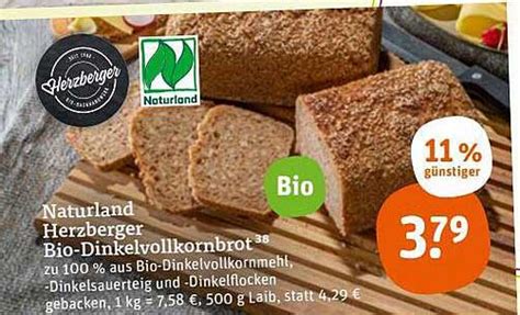 Naturland Herzberger Bio Dinkelvollkornbrot Angebot Bei Tegut