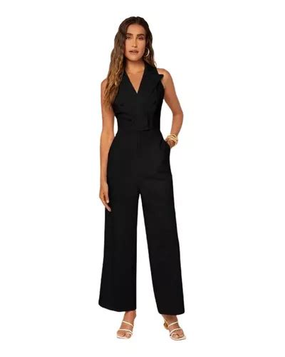 Entero Jumpsuit Mono Fiesta Novia Cuello Con Solapa El