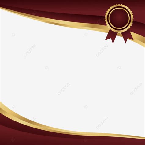 Red Maroon Gold Certificate Frame Border Vector Certificate