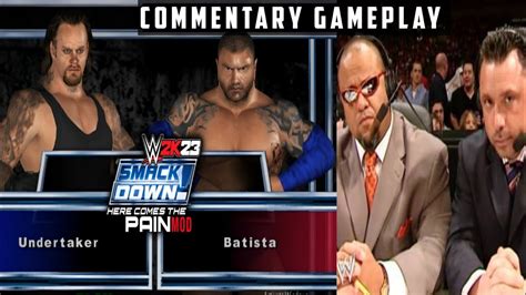 WWE 2k23 Ps2 Mod WWE SmackDown Here Comes The Pain Commentary