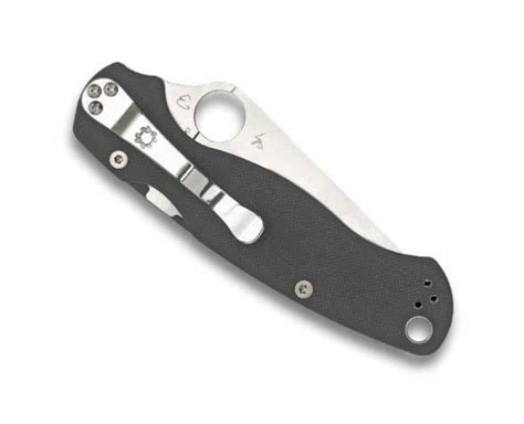 C81gpdgy2 Couteau Spyderco Para Military 2 G 10 Dark Gray Maxamet