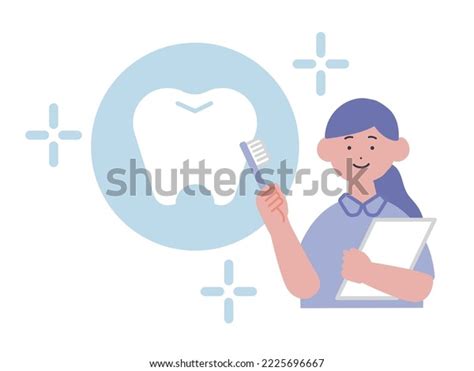 Clip Art Dental Hygiene Tooth Brushing Stock Vector (Royalty Free) 2225696667 | Shutterstock