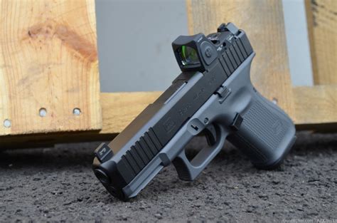 Glock 19 Gen 5 Mos X Werks Sniper Grey Ameriglo Ns Trijicon Rmr Type 2 Adj Semi Auto Pistols