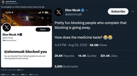 Elon Musk Blocks Catturd And James Woods After They Criticize His