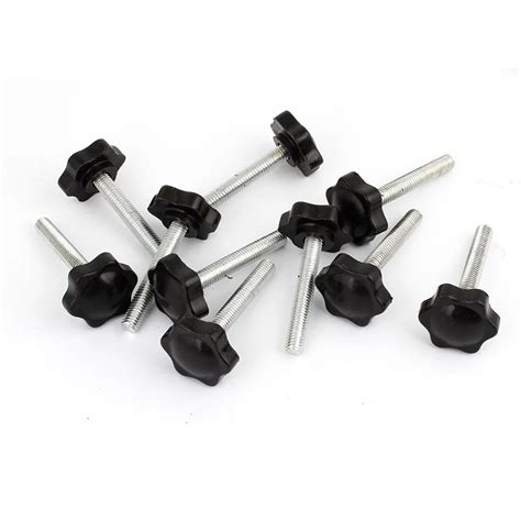 Pcs M X Mm Male Thread Clamping Screw On Star Knob Mm Dia Head In