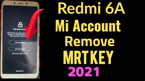 Redmi 6A Mi Account Remove MRT Key 2021 In Tamil Mi 6A Mi Account