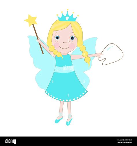 Cute Tooth Fairy Vector Stock Vector Image And Art Alamy