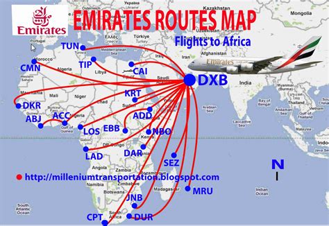 Emirates Route Network Map