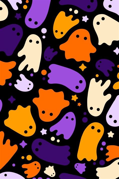 Cute Halloween Kawaii Ghost Pattern by Mr Koala