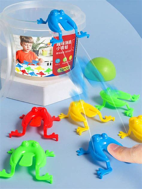 5pcs Random Color Small Size Jumping Frogs Stress Relief Toy Classic