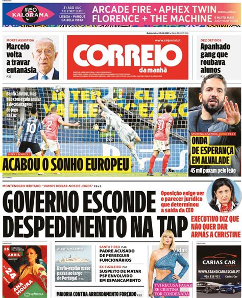 Capa Correio Da Manh Abril Capasjornais Pt