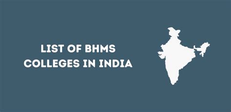 Updated List Of Bhms Colleges In India All States