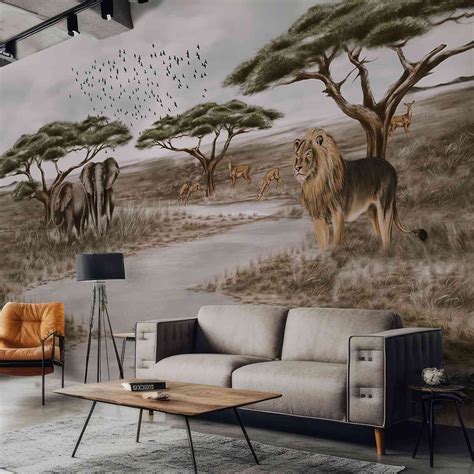 Décor panoramique vinyle Wild Life de WallDreamer