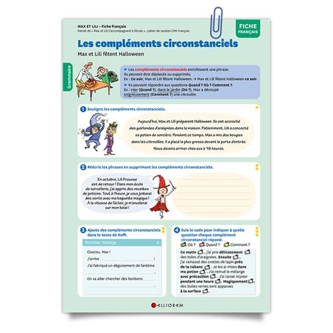 Fiche De Fran Ais Max Et Lili Les Compl Ments Circonstanciels Cm