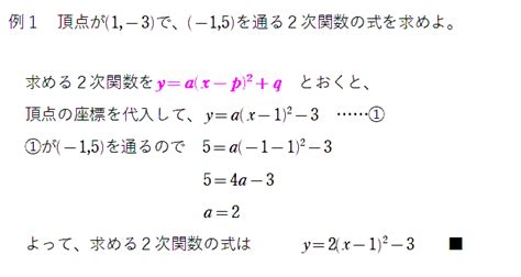 数Ⅰ 2次関数 関数の決定その1（頂点と軸が分かる場合 ～平行移動と媒介変数がポイント～） 教えたい 人のための「数学講座」