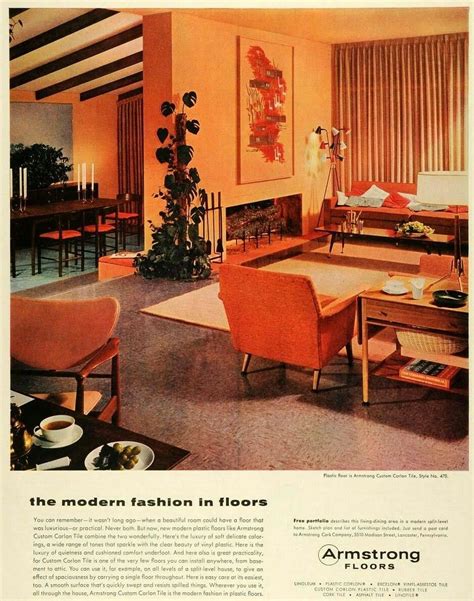 Armstrong 1955 Retro Interior Design Retro Living Rooms Mid Century Modern Interiors