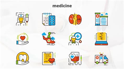 Medicine - Flat Animated Icons - After Effects Templates | Motion Array