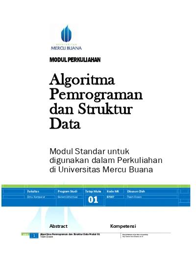 Algoritma Pemrograman Dan Struktur Data