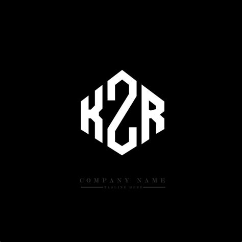KZR letter logo design with polygon shape. KZR polygon and cube shape ...