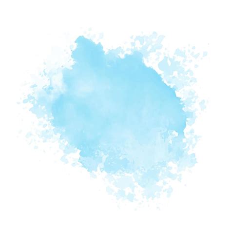 Abstract Pattern With Blue Watercolor Cloud On White Background