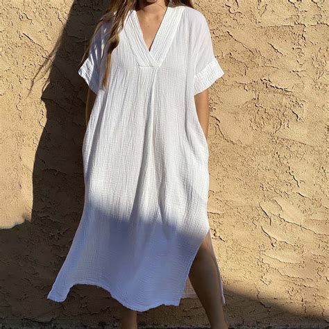 Rigardu Swimsuit Coverups For Women Rayon Crepe Beach Cover Up Beach Dress Bikini Swimsuit Sun