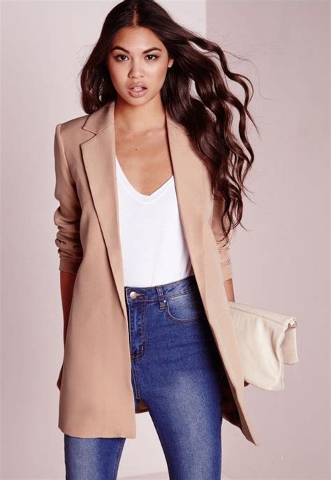 Missguided Longline Blazer Nude Coats For Women Women Dresses