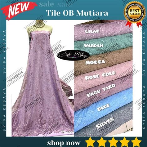 Jual Tile Mutiara Kain Brokat Tile Bahan Kebaya Lace Brukat Tulle