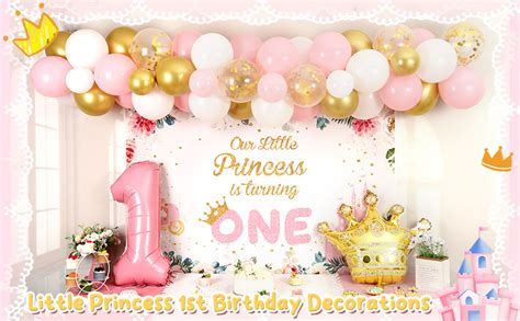 Amazon.com: kreat4joy Little Princess 1st Birthday Decorations, First ...