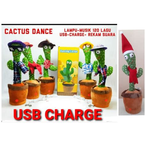 Jual Cactus Toy Usb Boneka Pintar Kaktus Joget Goyang Ngomong Rekam