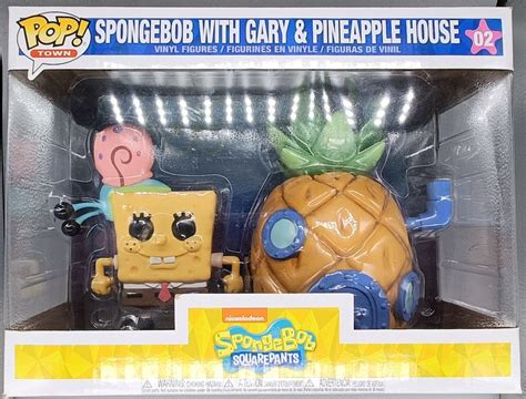 02 Spongebob With Gary And Pineapple House Town Squarepants Funko Pops