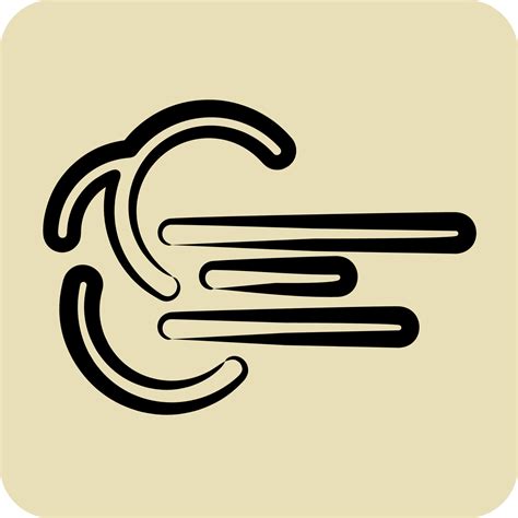 Icon Wind Resistant. suitable for sportswear symbol. hand drawn style