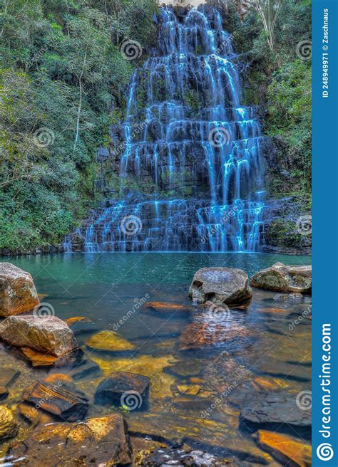 Long Exposure from the Salto Cristal One of the Most Beautiful Waterfalls in Paraguay Stock ...